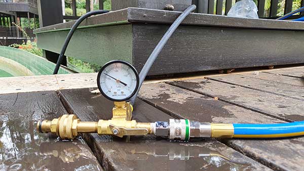 Pool Plumbing Pressure Testing Gauge